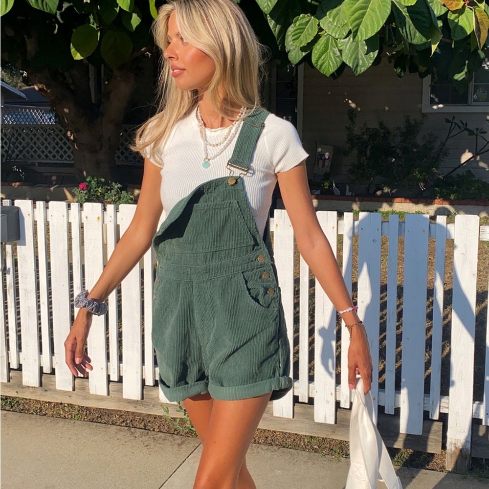 Kacey Short Overalls Khaki